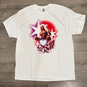 Sexy Red Airbrushed looking Tee Men’s Size Extra Large